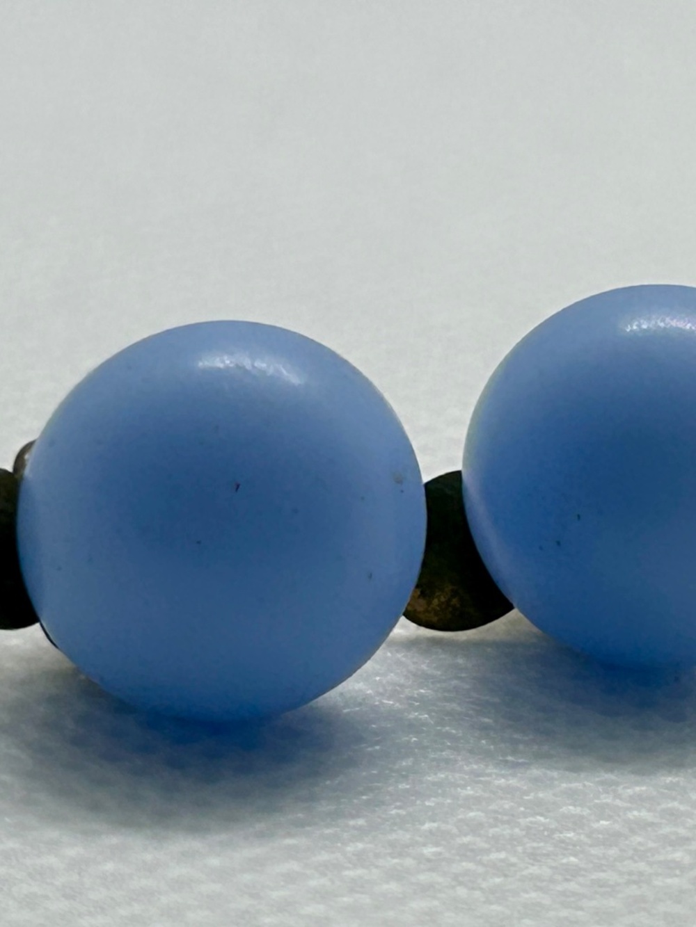 Robin's Egg Blue Milk Glass Clip On Earrings